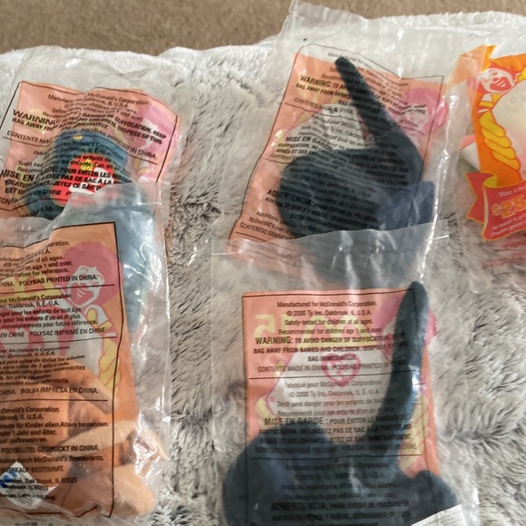 6 Vintage McDonald’s Ty Teenie Beanie Babies - Picture 4 of 5